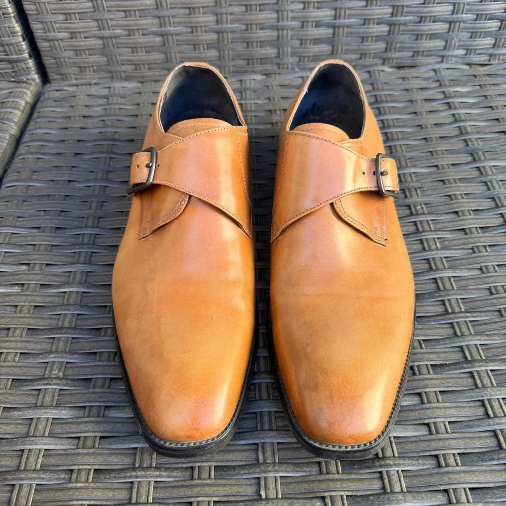 Kenneth Cole New York Mens Sz 10  Tan Leather